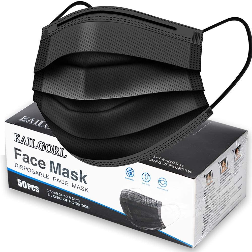 Black Disposable Face Mask